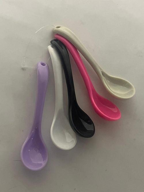 11 Cm Dekoratif 6 Porselen Baharat Kasigi Çay Kahve Kasik Seti