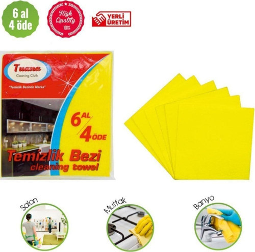 Tuana 6 Lı Temizlik Bezi 20 X 20