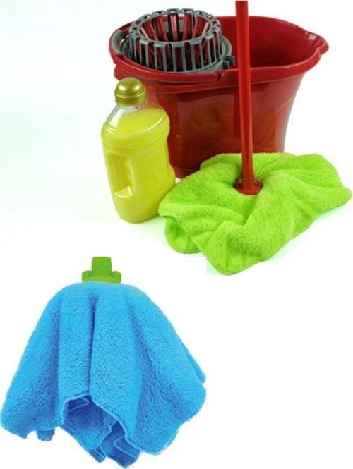 2 Adet Sadece Püskül Havlu Yer Silme Paspası Mop 2 Adet Kova Hariçtir