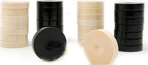 30Mm İki Zar Hediyeli Lux Plastik Tavla Pulu No3