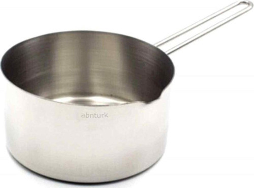 12 Cm Paslanmaz Çelik Sütlük 18/10 Ultra Lüks Inox Derin Sos Tavası Metal Saplı Çok Amaçlı Kaçerola