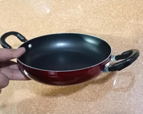 2 Adet Çift Kulplu Teflon Sağan 18Cm Yumurta Sahanı Dışı Kırmızı İnce Alüminyum Piyasa+Pazar Malıdır