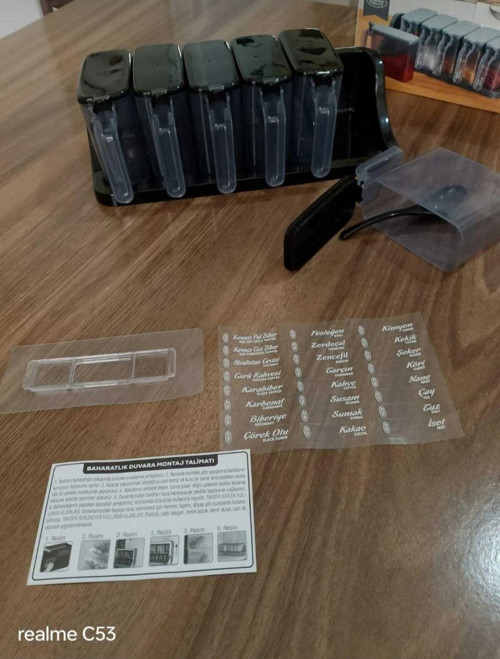6'Lı Standlı Kaşıklı Baharat Seti