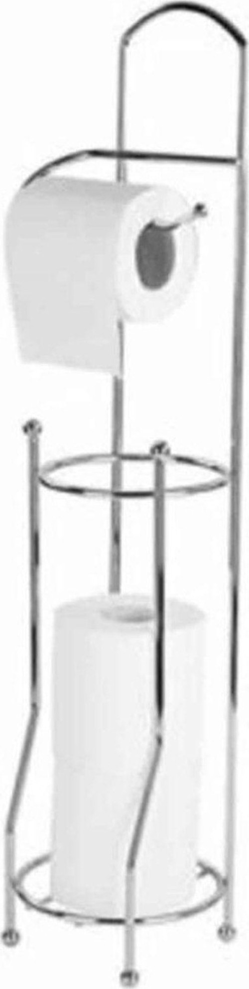 Vestı Casa-536505 Metal Krom Ayaklı Wc Kağıtlık Yedekli