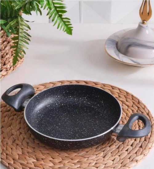 Çift Kulplu 24 Cm Yanmaz Yapışmaz Granit Sahan Tavası Granit Tava