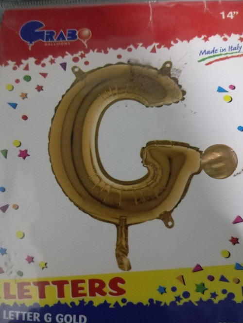 Altın Renkli 36 Cm Boyutlu G Harfi Folyo Balon