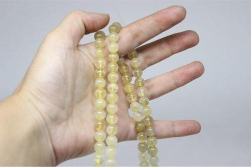 Gold Beril Taşı 8mm Dizi