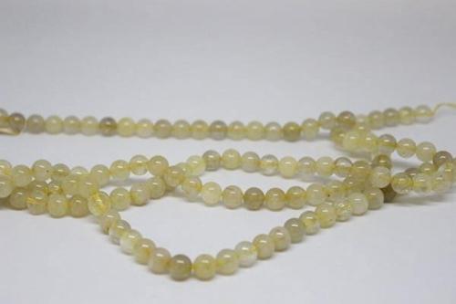Gold Beril Taşı 8mm Yarım Dizi (18cm Uzunluğundadır)