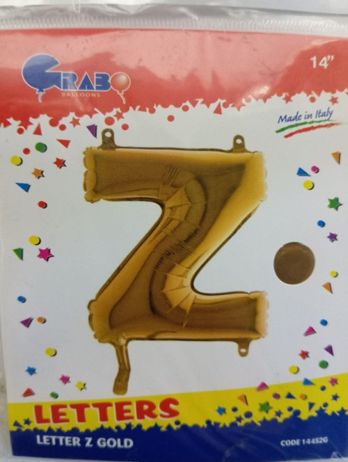 Altın Renkli 36 Cm Boyutlu Z Harfi Folyo Balon
