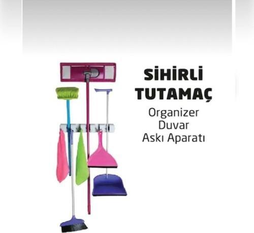 Tutamaç Fırça Tutucu Mop Paspas Askısı Organizer Duvar Askı Aparatı