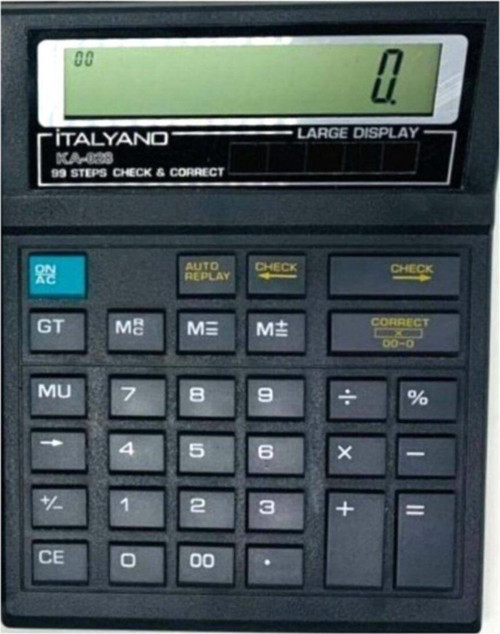 Italyano 99 Işlem Geriye Dönük 12 Basamaklı Digital Hesap Makinesi Ka-028