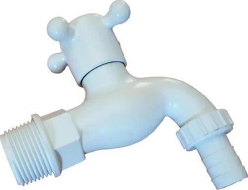 Beyaz Renk Bidon Musluğu Plastik Musluk Bahçe Musluğu