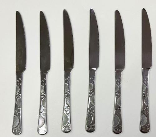 Paslanmaz Çelik Boncuk Md22Cm Yemek Bıçağı 6 Adet Orta Kalite Bıçak Günlük Kullanım Için Sofra Seti