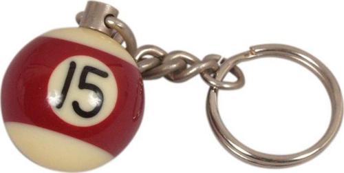 15 No  Büyük Boy Bilardo Topu Anahtarlık  Ø 4 Cm Çapında Bordo Renk Emsalsiz Hobi Tarz