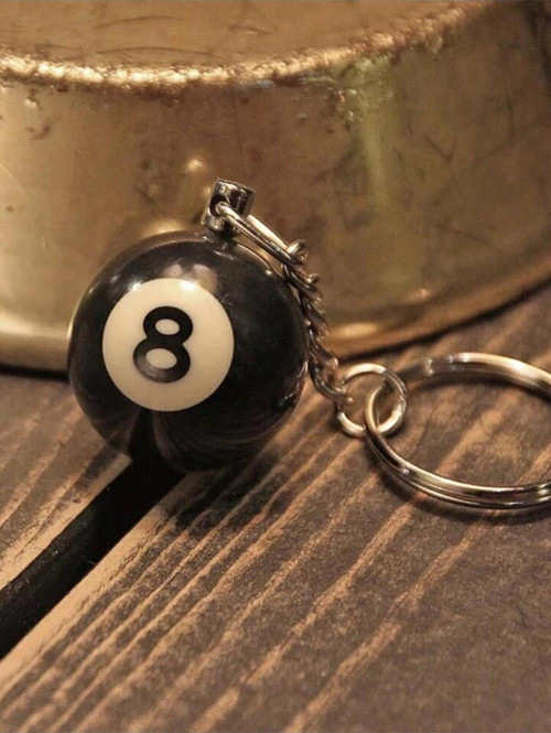8 No Büyük Boy Bilardo Topu Anahtarlık Ø 4 Cm Çapında Yeşil Renk Emsalsiz Hobi Tarz Hediye