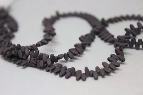 Hematit Taşı Çift Delikli Dizi (17505)