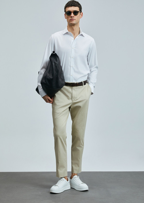 Plus Smart Erkek Chino Pantolon Slim Fit Deve Tüyü