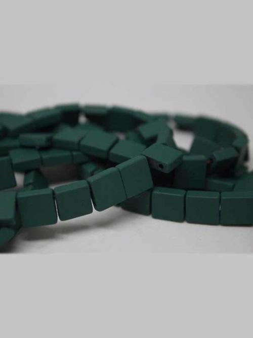 Hematit Taşı Çift Delikli YARIM Dizi (17525) (18cm Uzunluğundadır)