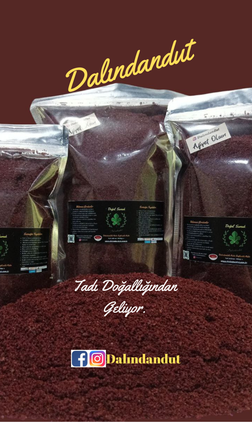 Yeni Mahsül  Doğal Sumak Toz 1 kg gr ( Taze Öğütülmüş, Katkısız)