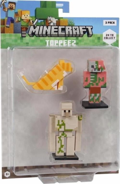 Eğitici Çocuk Minecraft 3D Figür Toppeez 3'lü Set