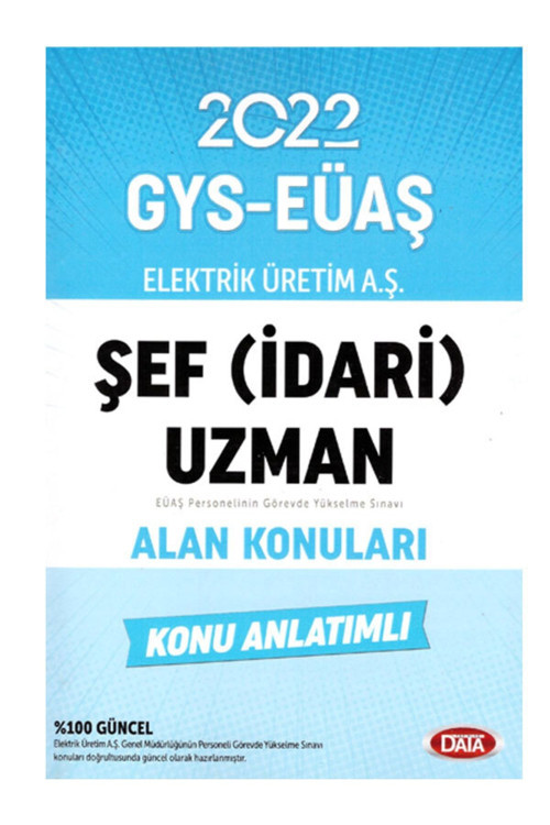 Data Yayınları Elektrik Üretim Aş (Eüaş) Gys Şef (İdari) Uzman Alan Konuları Konu Anlatımlı