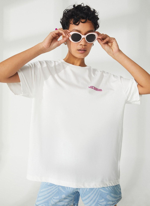 Bisiklet Yaka Ekru Kadın T-Shirt L231266102