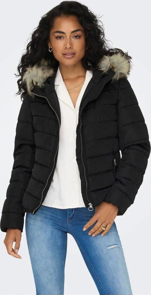 Kadın Mont Siyah 15300254 Onlellan Quılted Hood