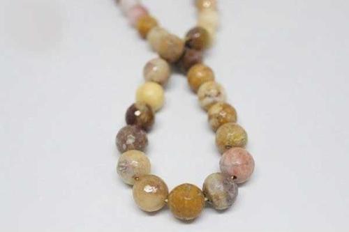 Jasper Taşı Faset Kesim YARIM Dizi 12mm (9955) (18cm uzunluğundadır)