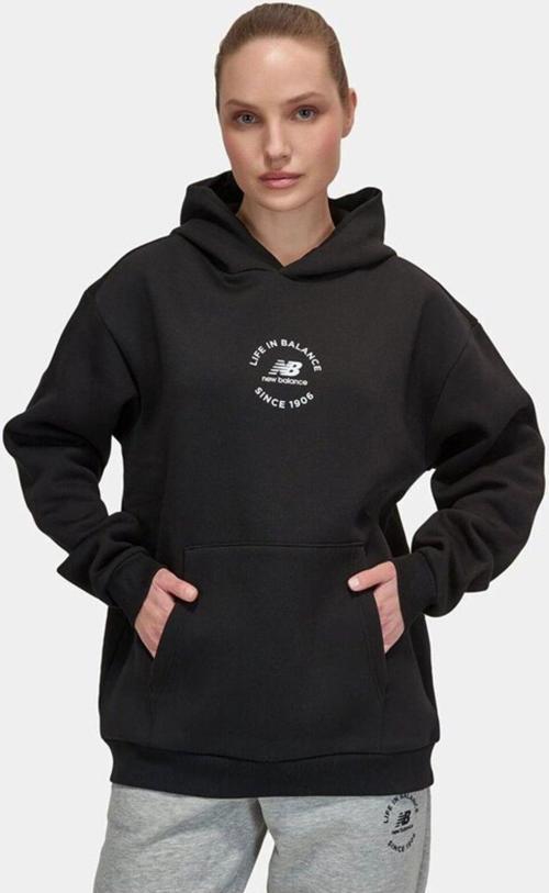 Unh3347 Siyah Kadın Hoodie Kapşonlu Sweatshirt
