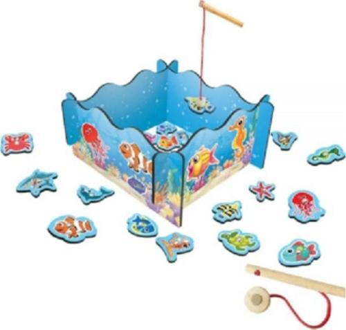Mdrandy Ahşap Manyetik Tutmalı Balık Oyunu