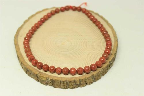 Jasper Taşı Kırmızı Yarım Dizi 8mm (22455) (18cm Uzunluğundadır)