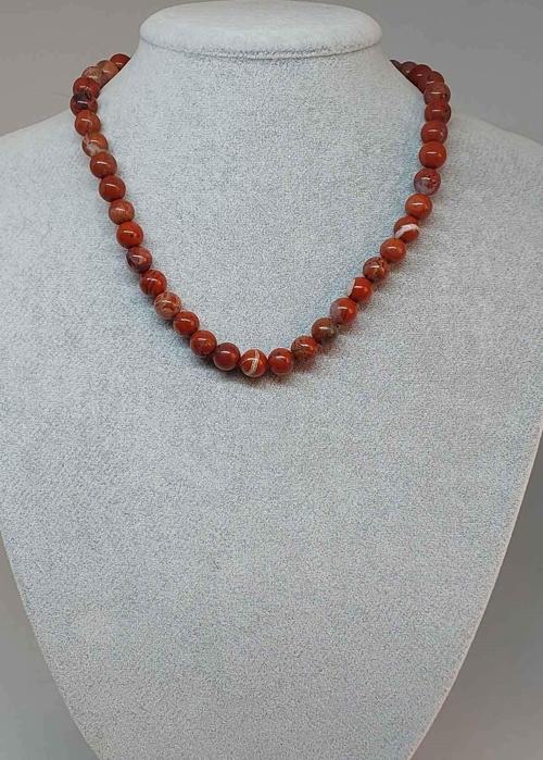 Jasper Taşı Kolye 8mm (14240) (klipsli)
