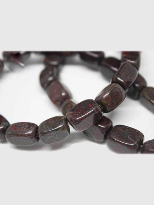 Jasper Taşı Küçük Dikdörtgen Şekilli YARIM Dizi (18 cm Uzunluğundadır)
