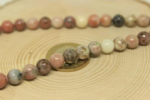 Jasper Taşı Pembe Karışık Renkler 8mm/5 Adet (24005-1)