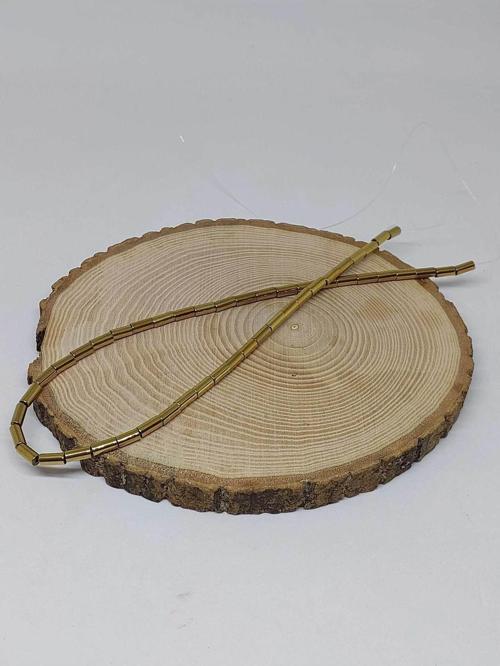 Hematit Taşı Silindir YARIM Dizi 4x8mm (36770) (18cm Uzunluğundadır)
