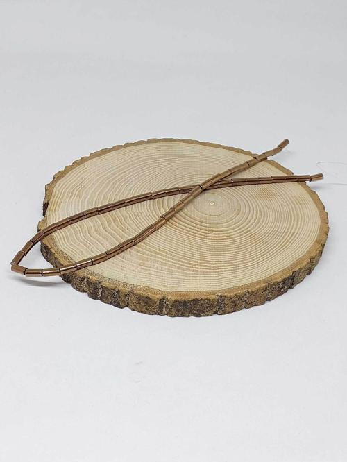 Hematit Taşı Silindir YARIM Dizi 4x8mm (36775) (18cm Uzunluğundadır)