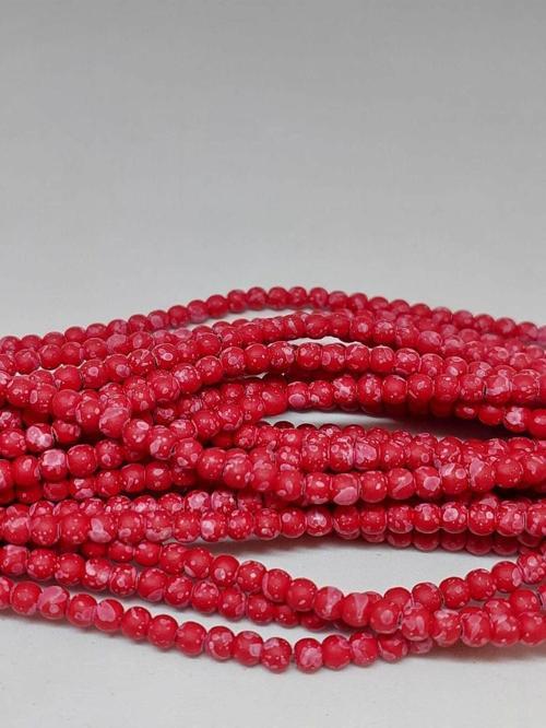 Hematit Taşı YARIM Dizi 3mm (35605) (17cm uzunluğundadır)