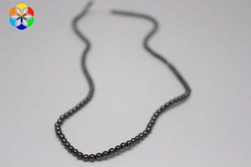 Hematit Taşı YARIM Dizi 3mm (küçük delikli) (17cm uzunluğundadır)