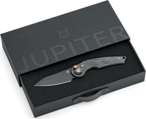 Fox Jupiter M390 Titanium All Black PVD + Bronze Screws Çakı