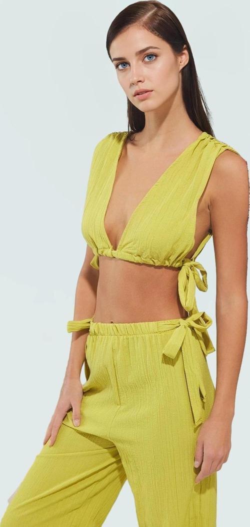 Kadın Pamuklu Dokuma Plaj Bluz Pantolon Takımı Rahat Yaz Kombinleri İçin Modern Stil