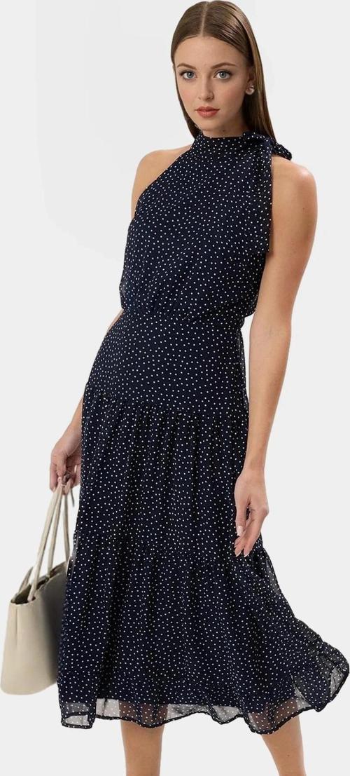 Şifon Dokuma A line Puantiyeli Elbise Yazlık Yüksek Kalite Şık Görünüm Modern Stil