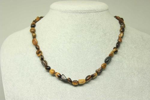 Kaplan Gözü Taşı Doğal Parçalar Kolye (klipsli) (25462)