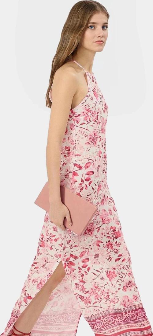 Şık Çiçekli Desenli Viskon Maxi Elbise Rahat A Kesim Günlük Tarz Ve Zarifane Tasarım