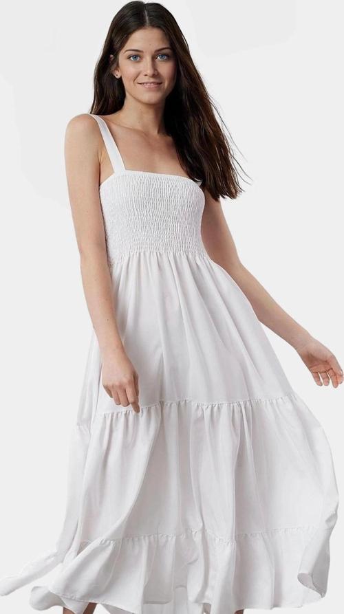 Yazlık Maxi Elbise Dokuma Terrycotton Kumaş Kare Yaka Gündüz Gece Profesyonel Görünüm Seçkin Malzeme