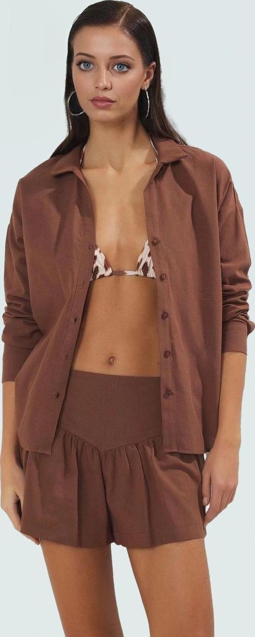 Pamuklu Uzun Kollu Plaj Gömlek Şort Takım Yazlık Rahat Kombin Özenle Seçilmiş Kaliteli İşçilik