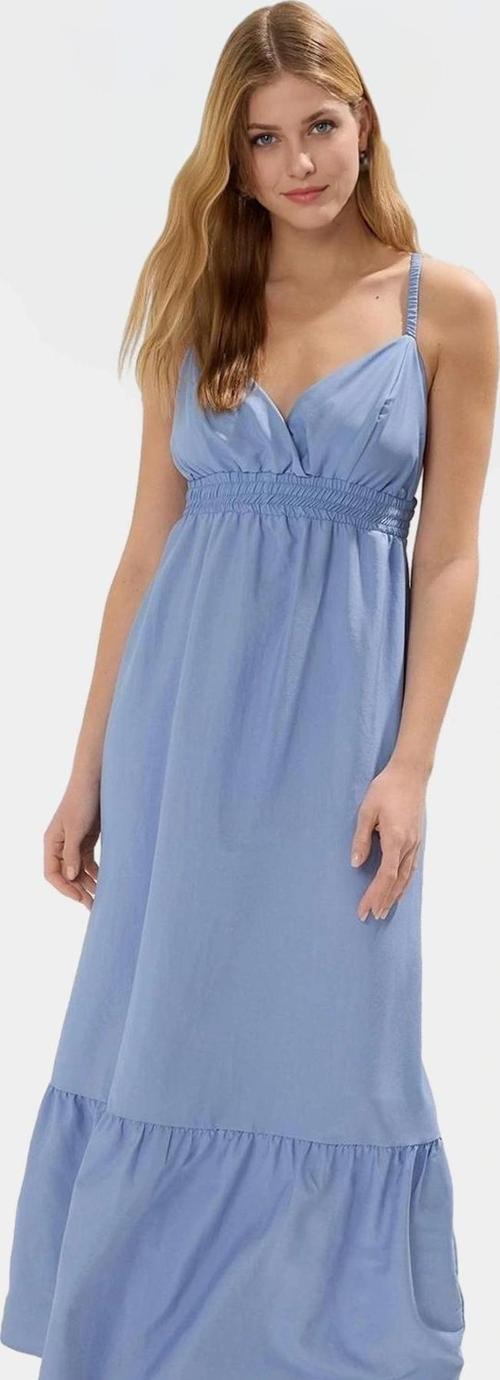 Şık Midi Boy Polyester Dokuma Elbise Rahat Günlük Stil Kullanım İçin Profesyonel Görünüm