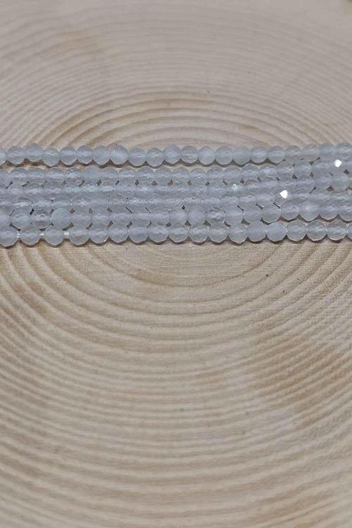 Kristal Kuvars Taşı YARIM Dizi 3mm (17cm uzunluğundadır)