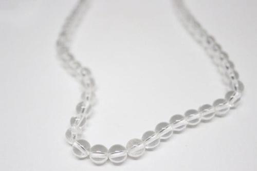 Kristal Kuvars Taşı Yarım Dizi 6mm (18cm Uzunluğundadır)