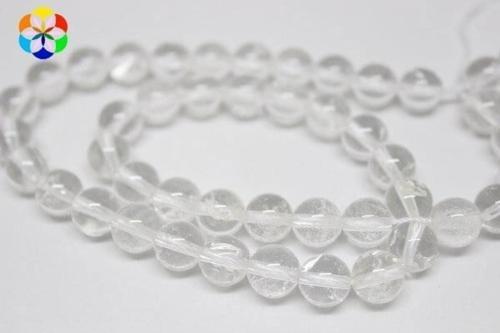 Kristal Kuvars Taşı Yarım Dizi 8mm (18cm Uzunluğundadır)