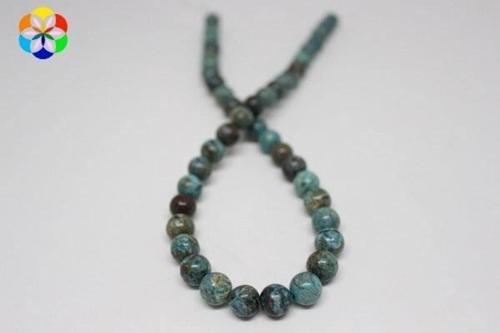Krizokol Taşı Yarım Dizi 8mm (boyalıdır) (18cm Uzunluğundadır)